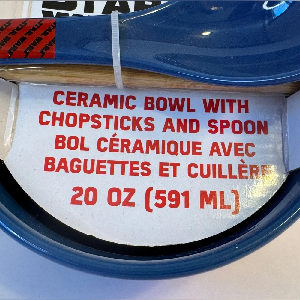 Star Wars 20oz Ceramic Bowl with Chopsticks and Spoon